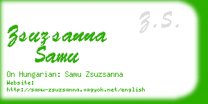 zsuzsanna samu business card